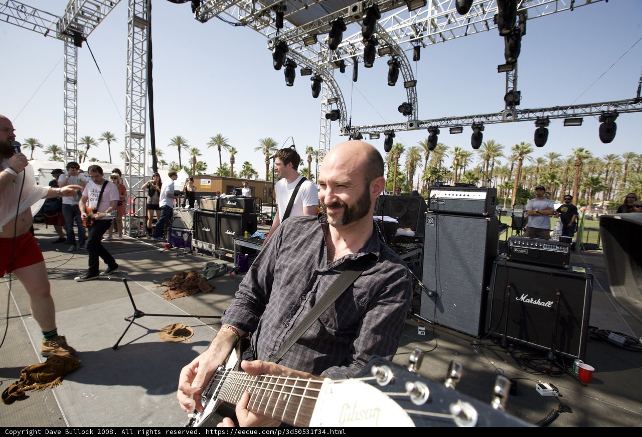 Tim Harrington rocks the Coachella stage