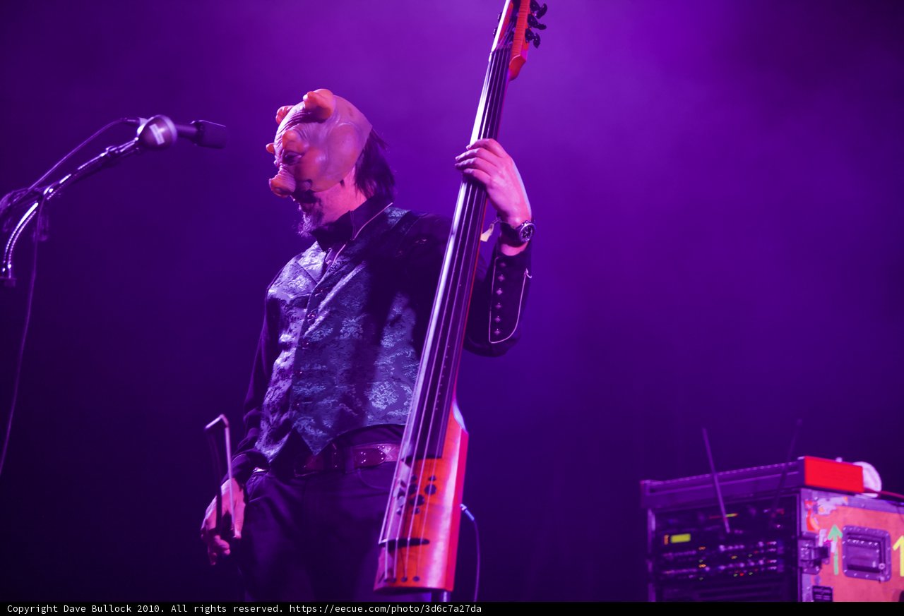 Bass Player in Mask Rocks the Stage at Coachella