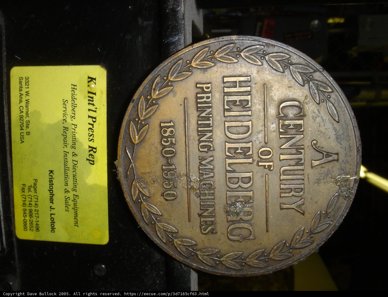 The Bronze Plaque of a Financial Institution