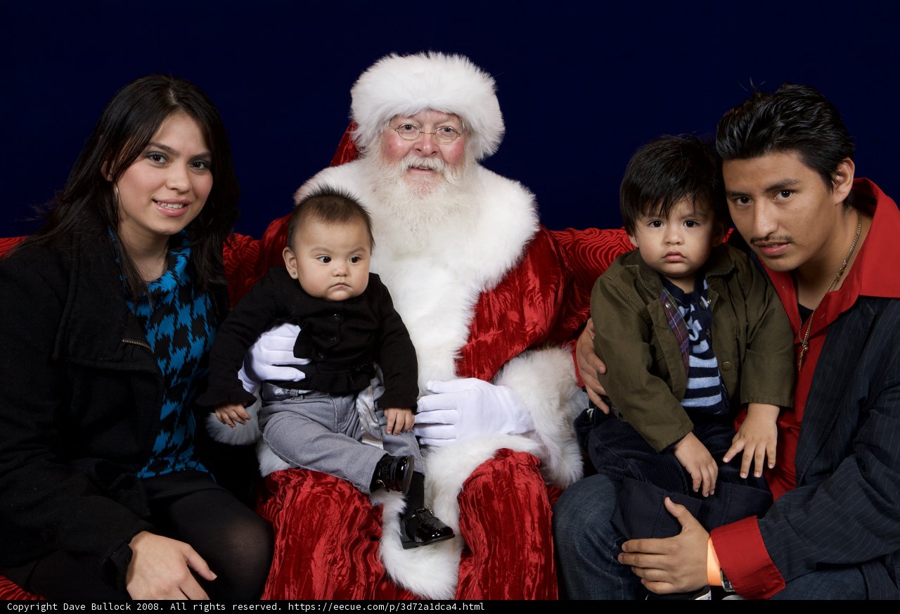 Family with Santa