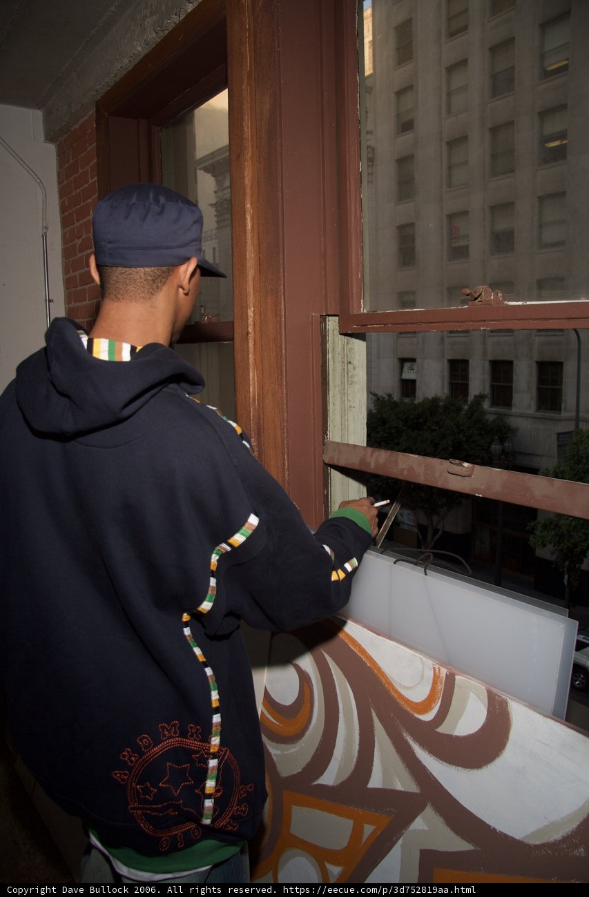 Painting a Window Mural
