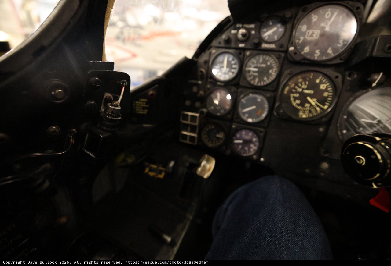 Vintage Aircraft Cockpit Instrument Panel Close-Up