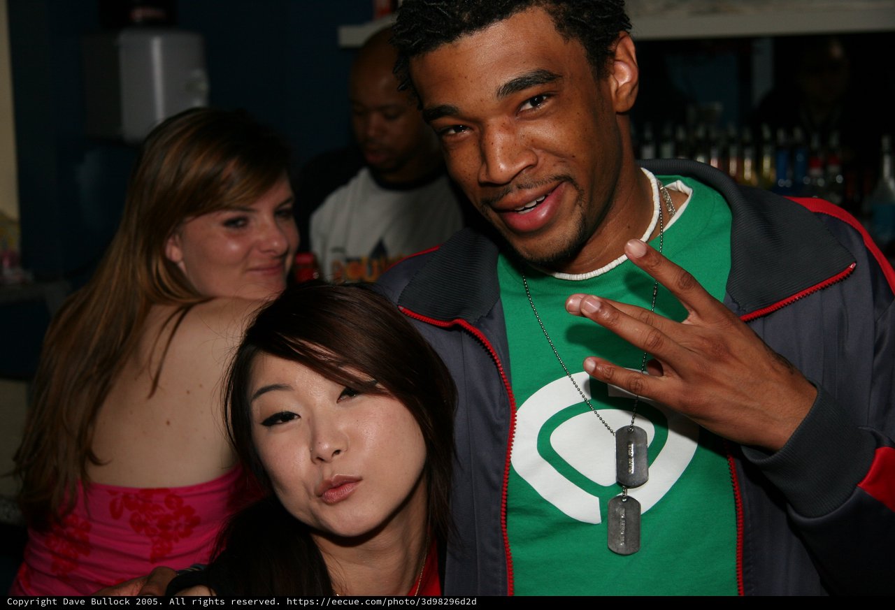 Friends Posing at a Nightclub Party in 2005