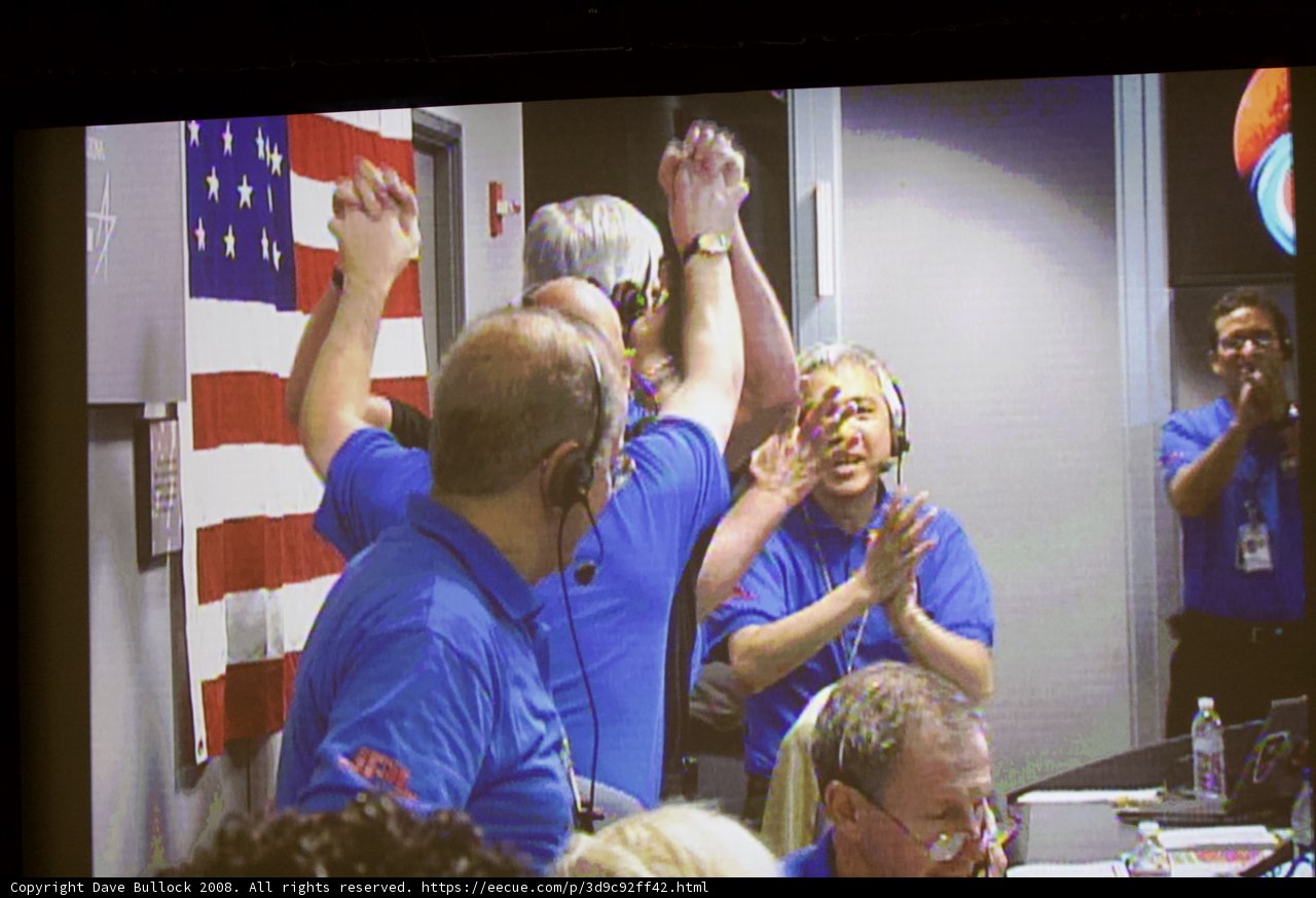 Blue-clad Group Applauding Patriotism