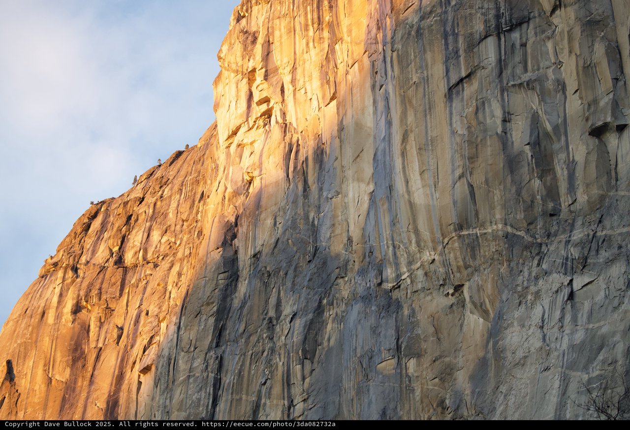 Golden Hour Light on El Capitan's Granite Face