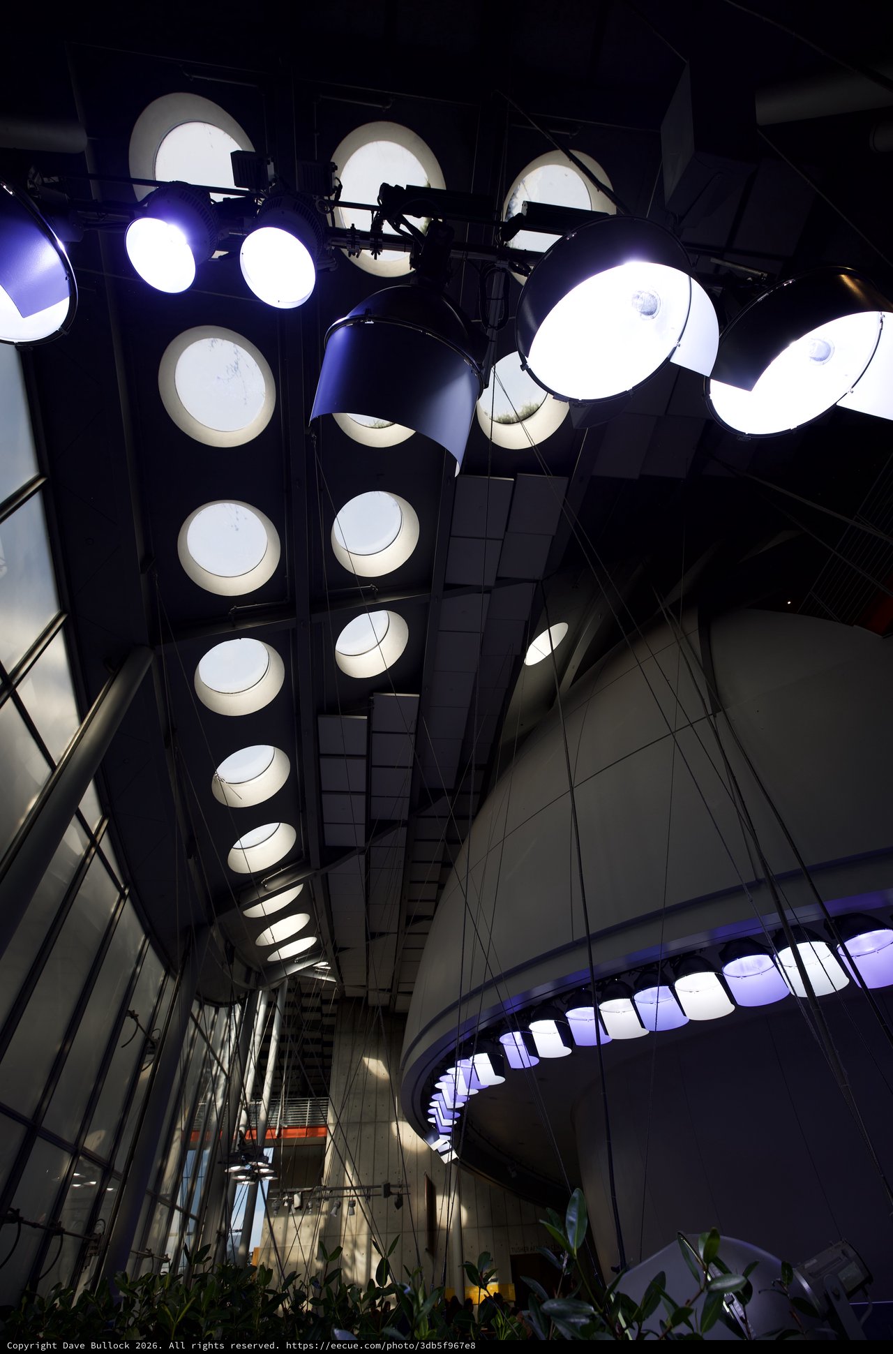 Modern Architectural Lighting Installation in Contemporary Atrium
