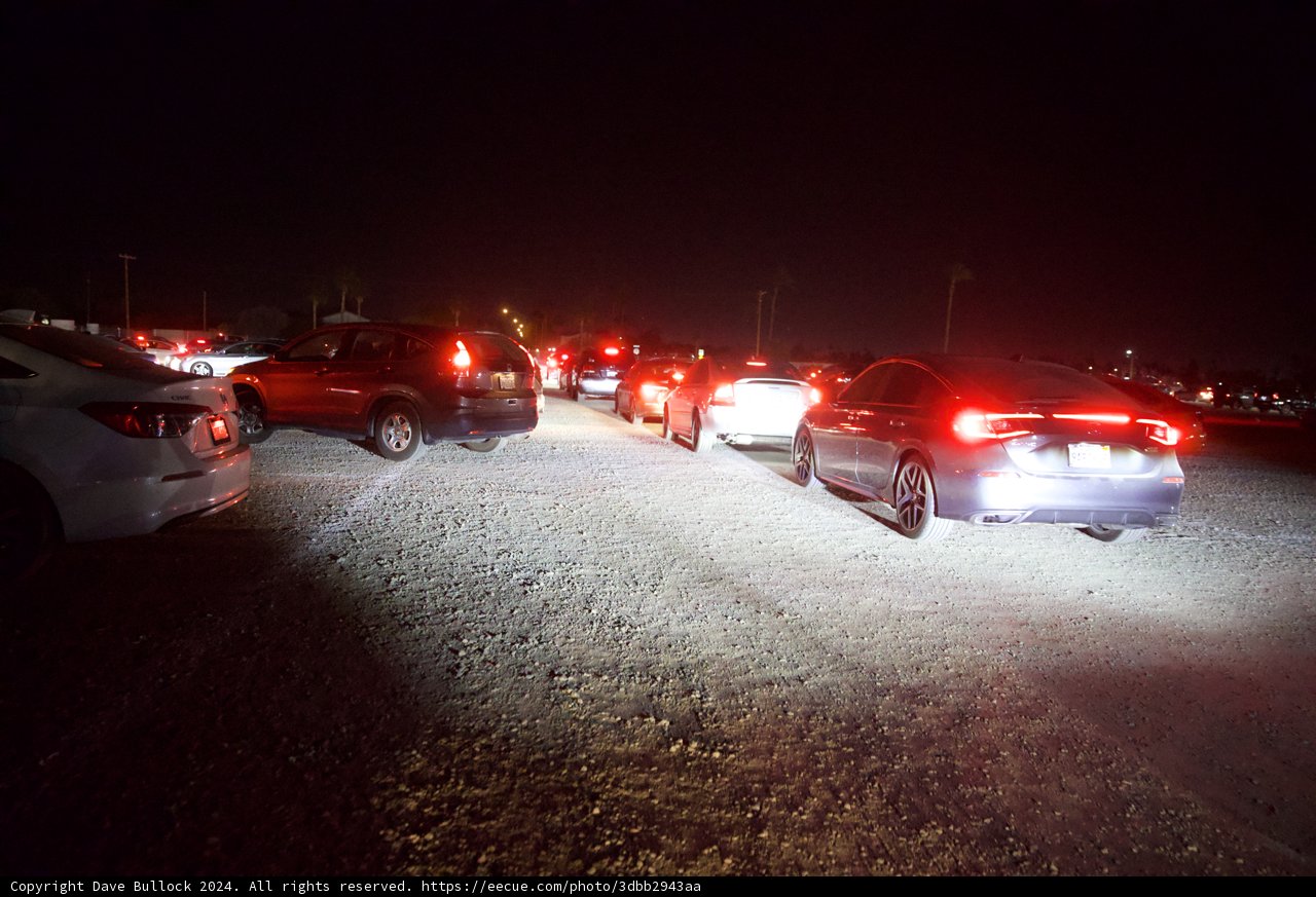 Illuminated Gridlock: A Night at Coachella 2024