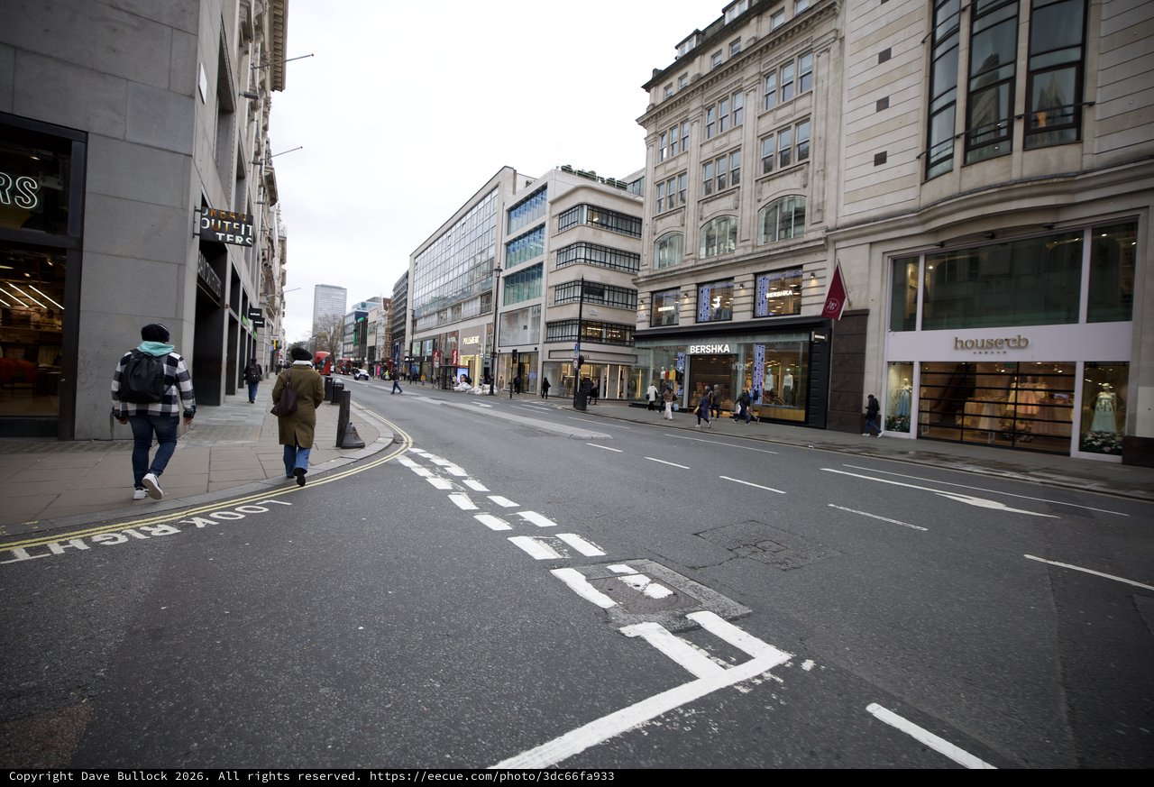 Quiet Shopping Street in Central London