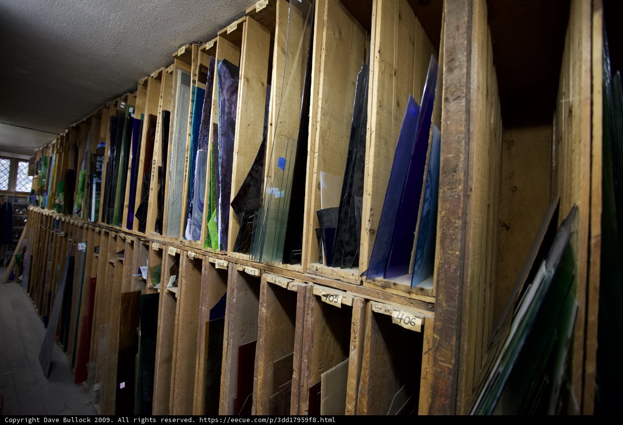 Shelves of Plywood and Glass