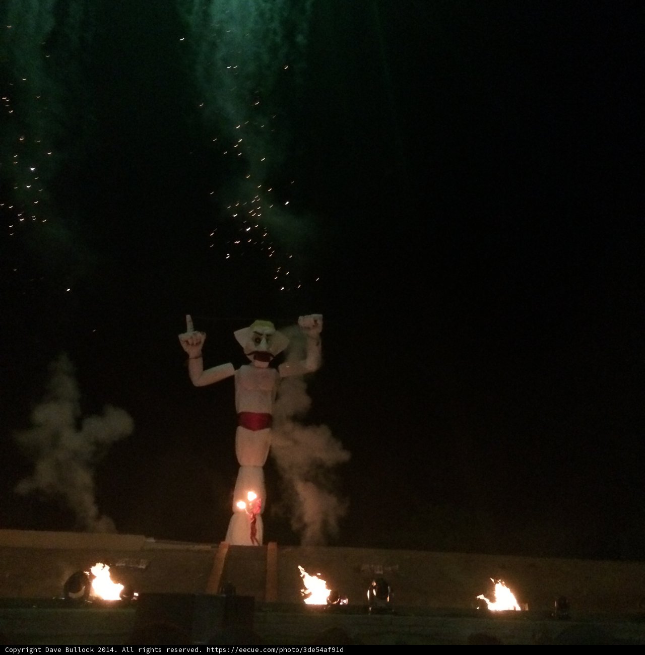 Illuminated Fireworks Display