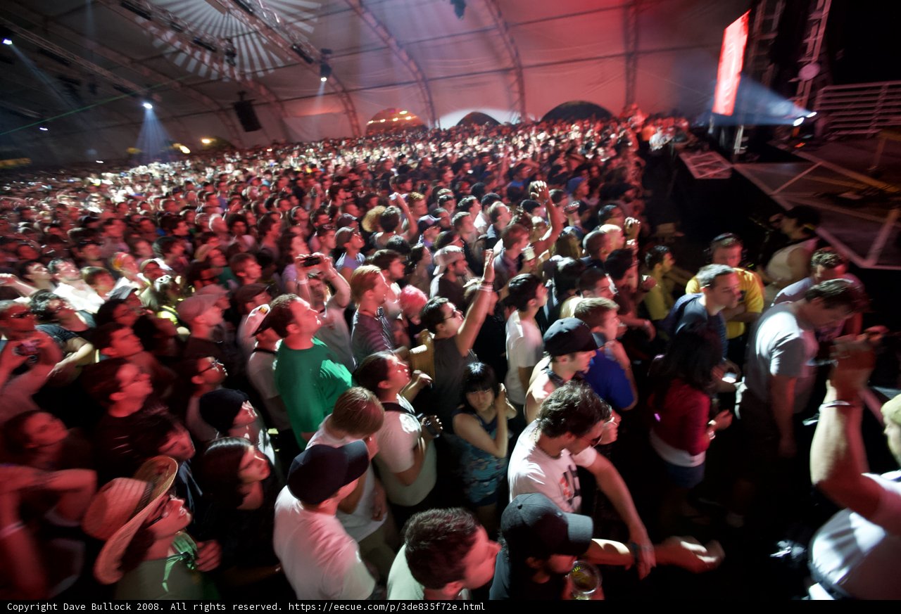 Billy Flynn stands out in the 2008 Coachella crowd