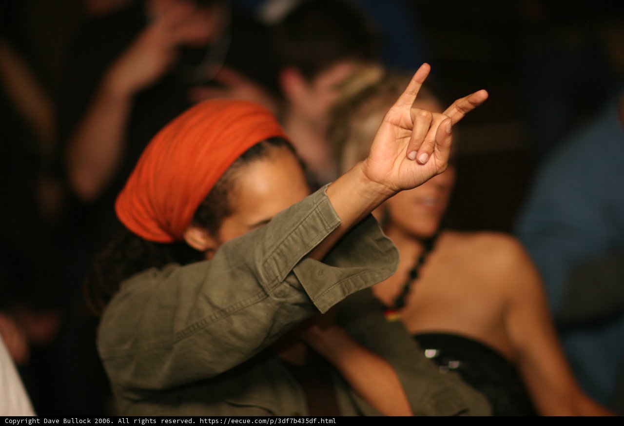 A Woman's Enthusiastic Gesture