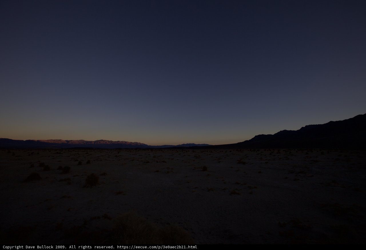 Sunset over Death Valley