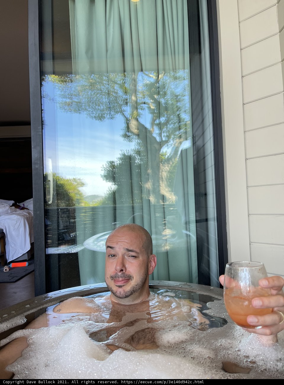 Relaxing in the Carmel Hot Tub
