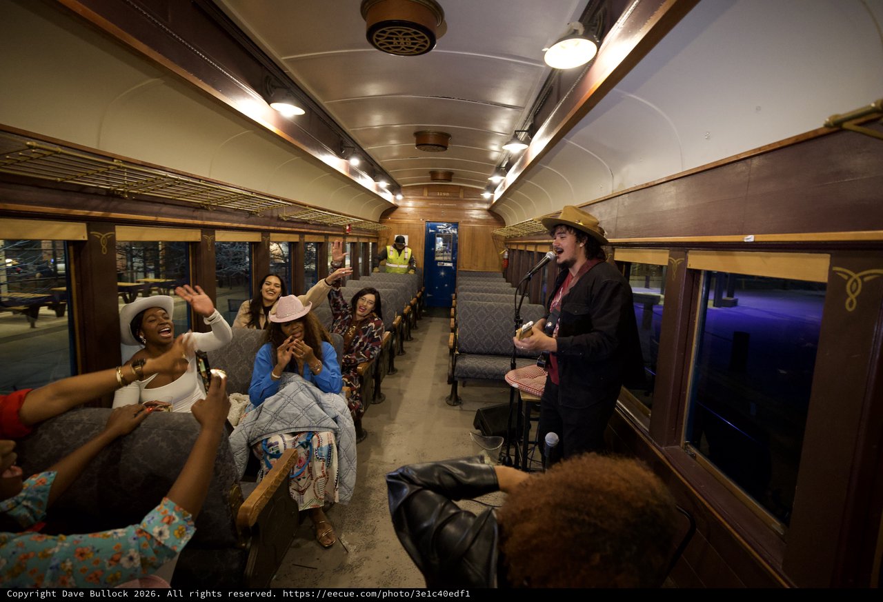 Live Country Music Performance on Vintage Train Car