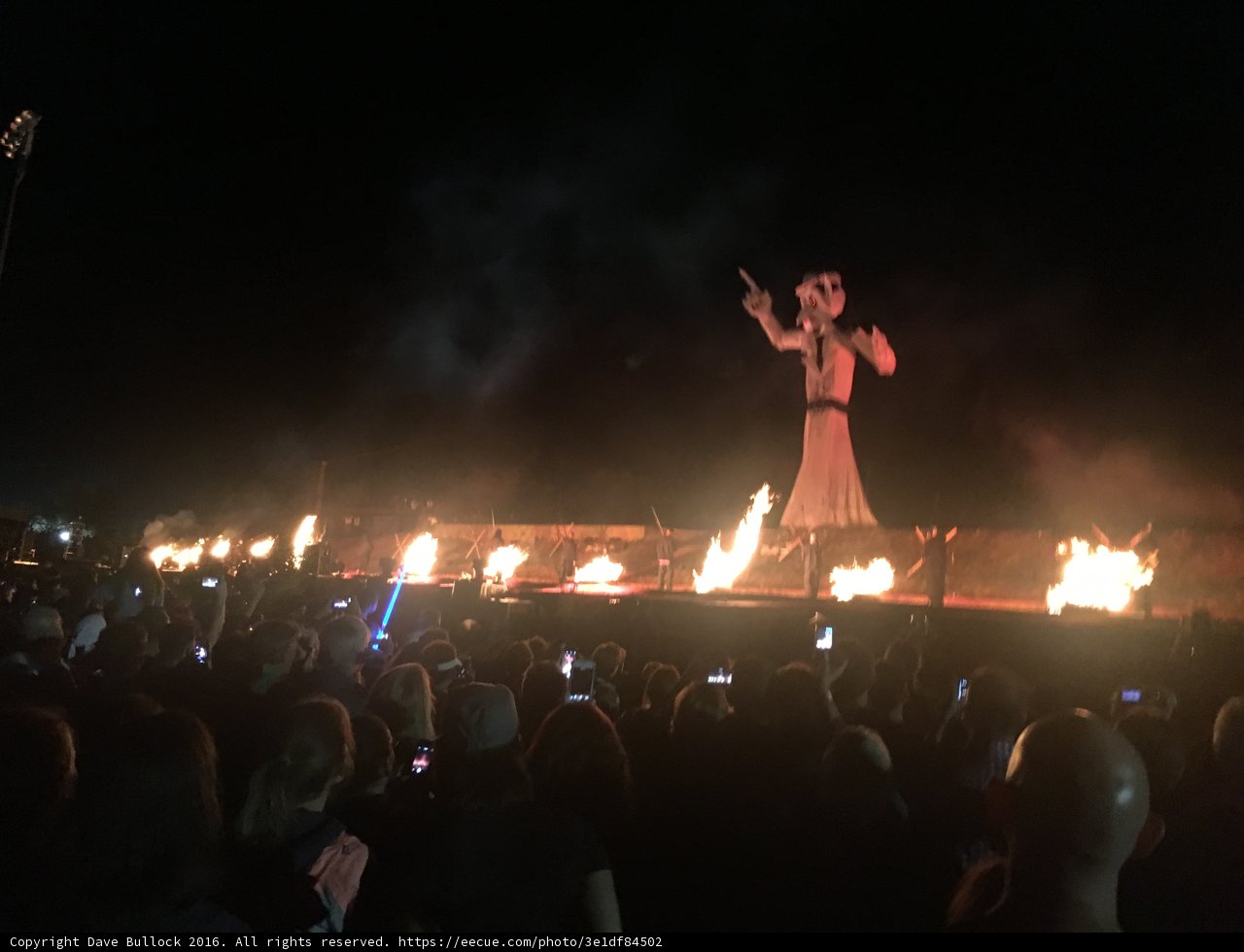 Fire Performer Lights Up Crowd at Fort Marcy Ballpark