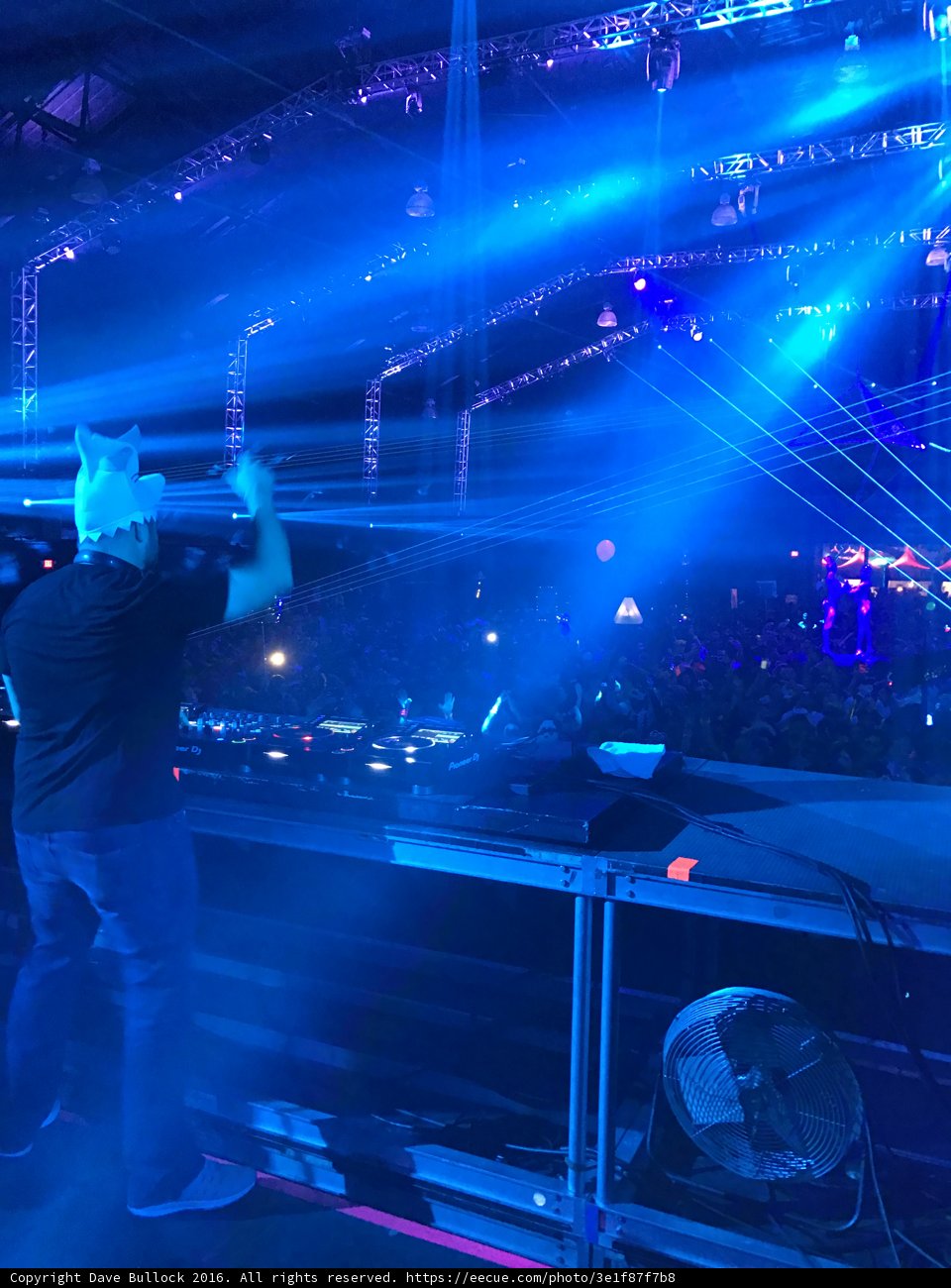 Blue Lights and a Rocking Crowd