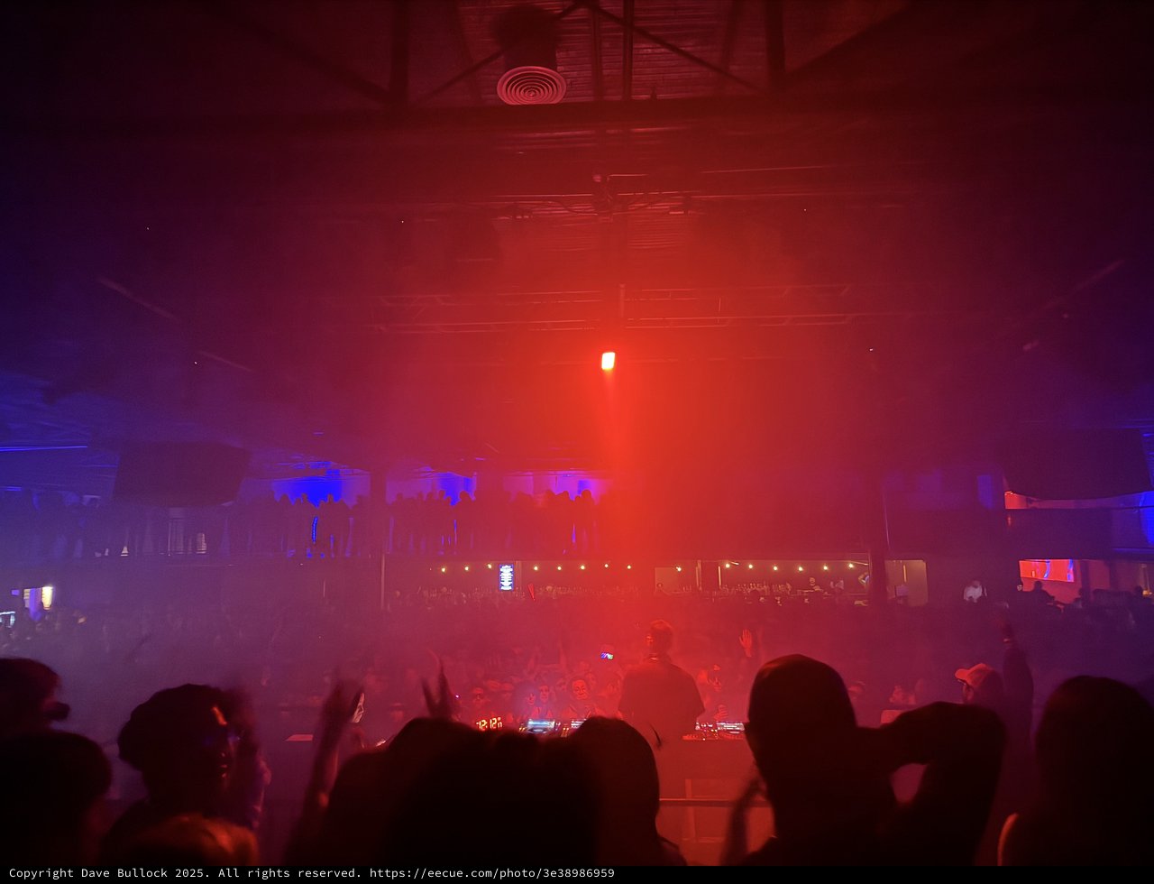 Skrillex Concert in Atmospheric Red Stage Lighting