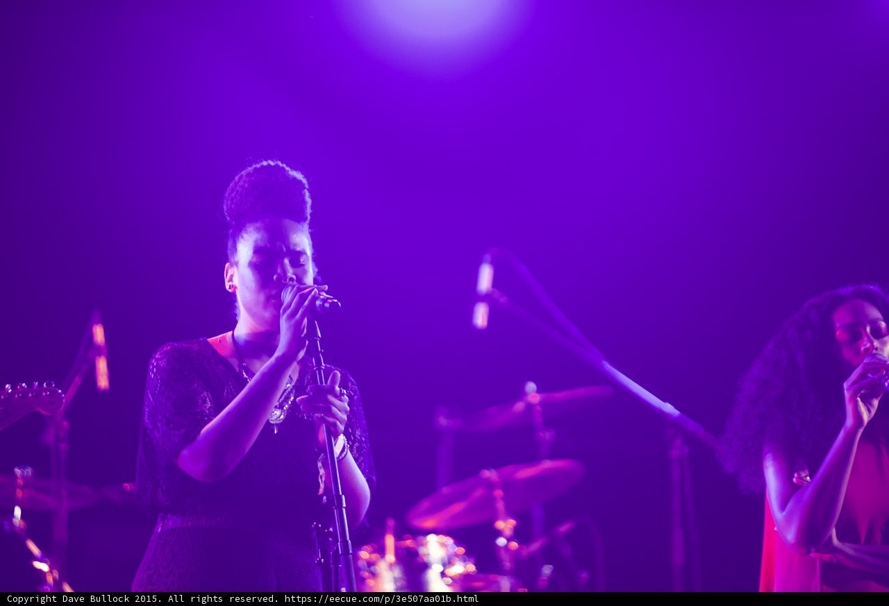 Solange Backing Vocalist Eyes Closed Solange Red Dress Spotlight Drum Kit Purple
