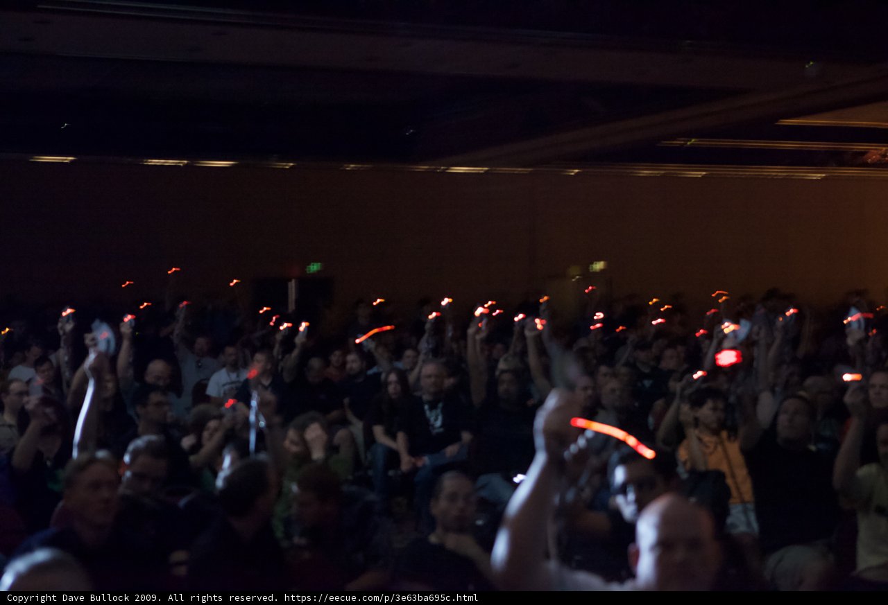 Cell Phone Lights at the DefCon 17 Concert