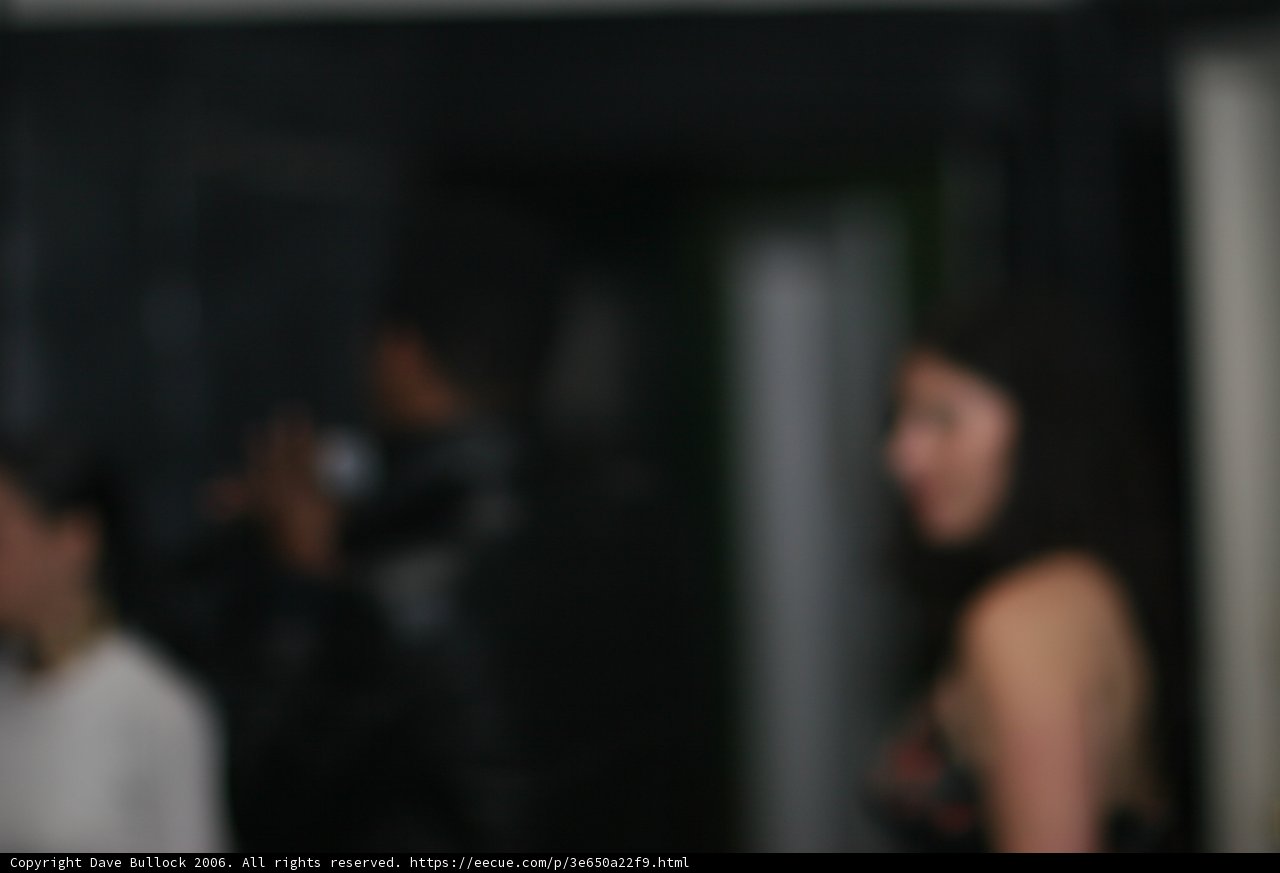 Blurred Woman in Front of Door
