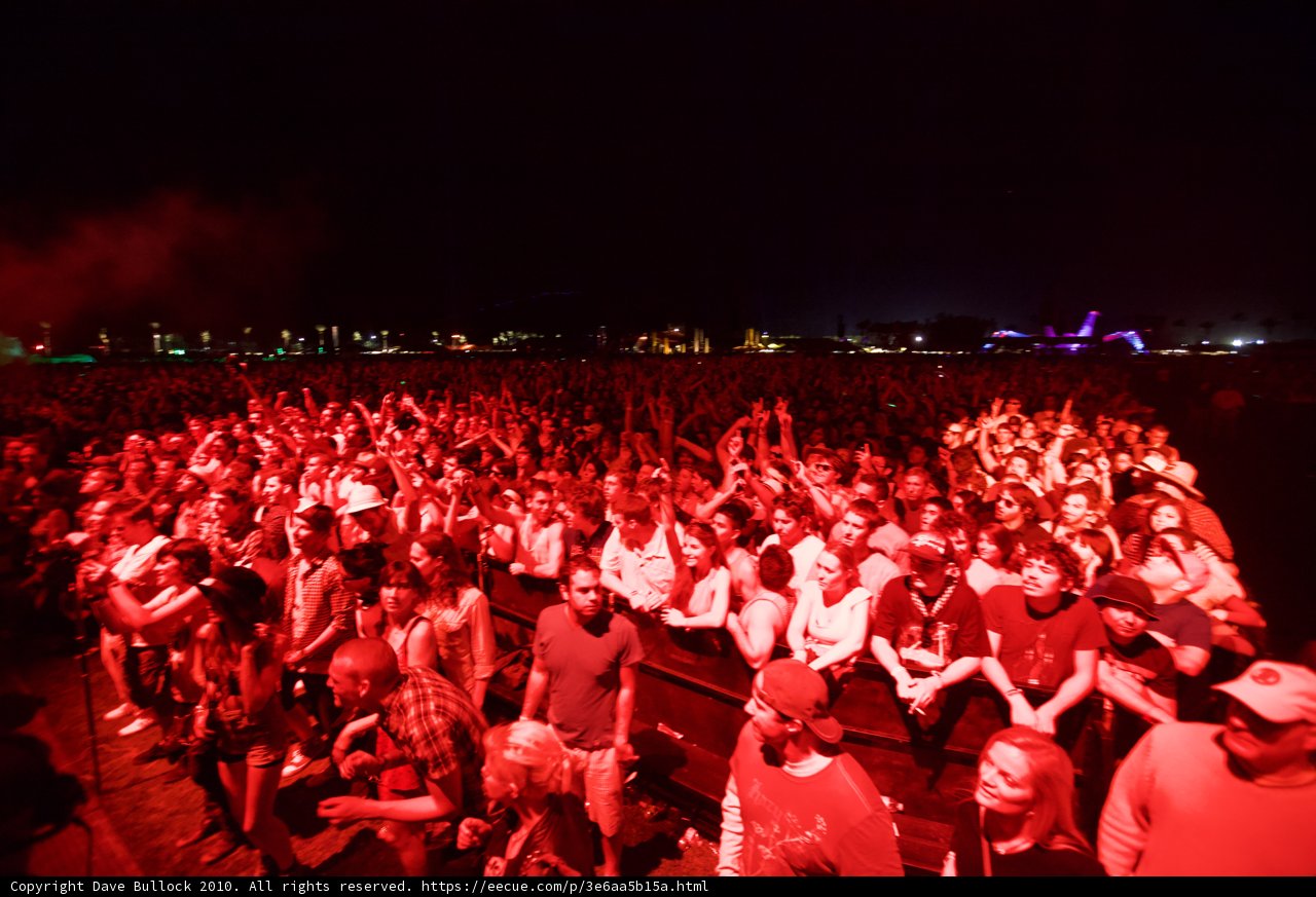 Red Night Sky at Coachella