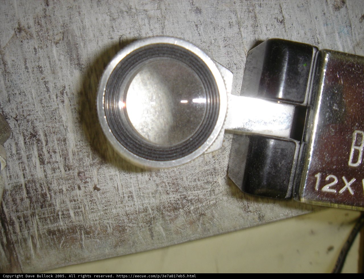 Magnified Metal Object