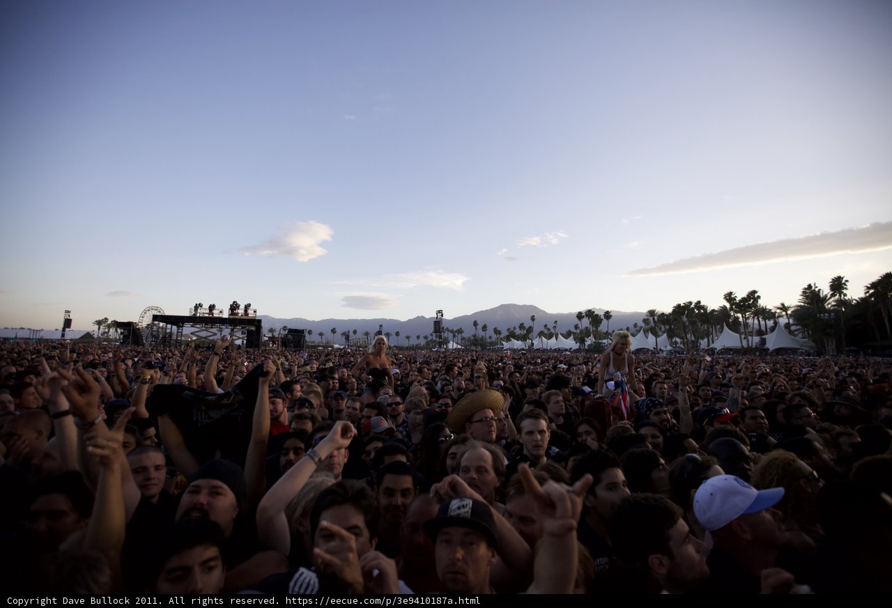 Big Four Festival concert crowd with hands up