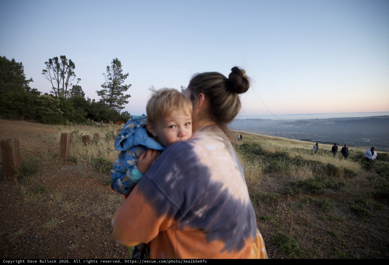 Mother and Toddler at Dusk on Mount Diablo