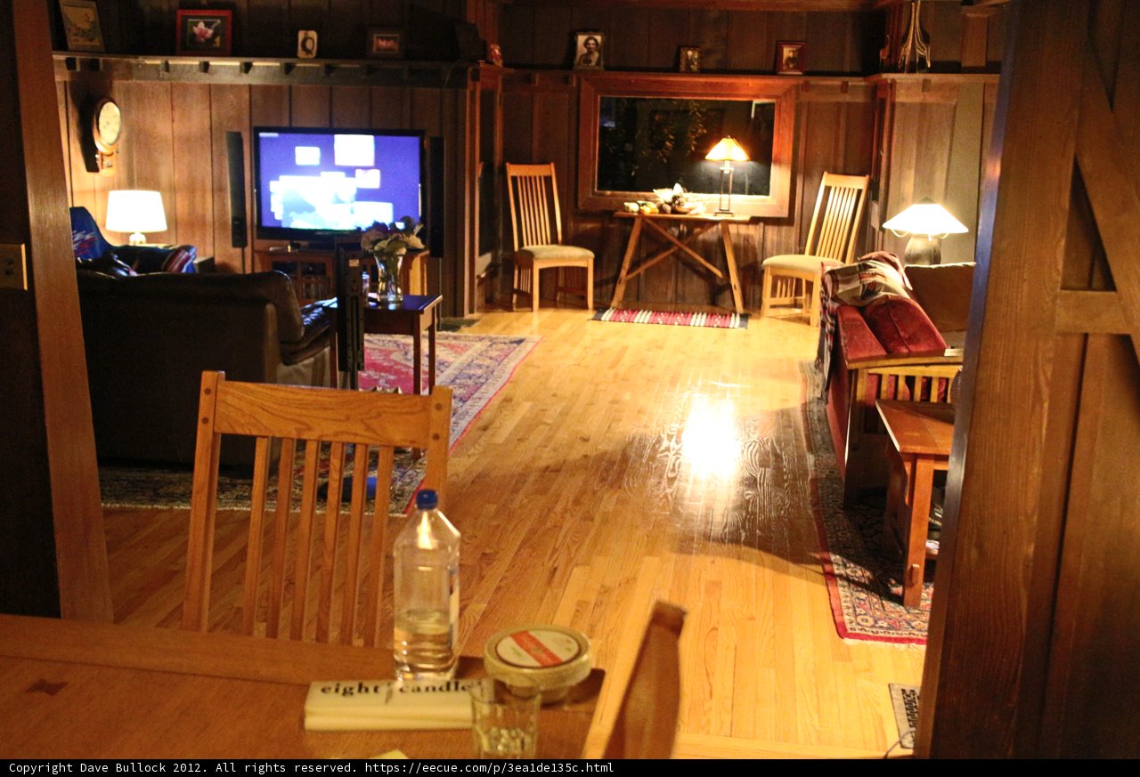 Cozy Living Room with Dining Table and TV Monitor