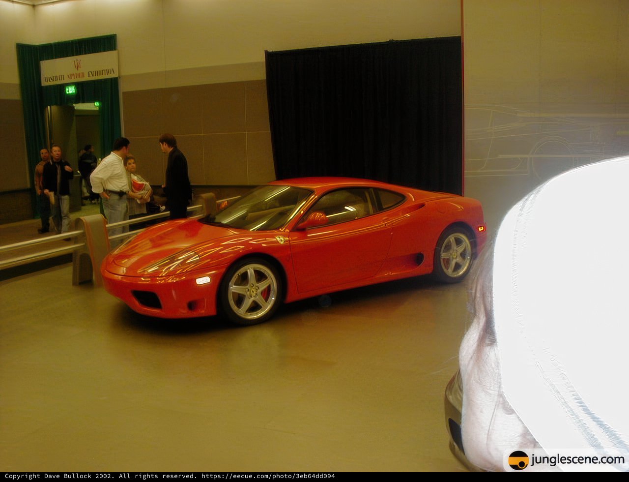 Red Sports Car Shines at LA Auto Show
