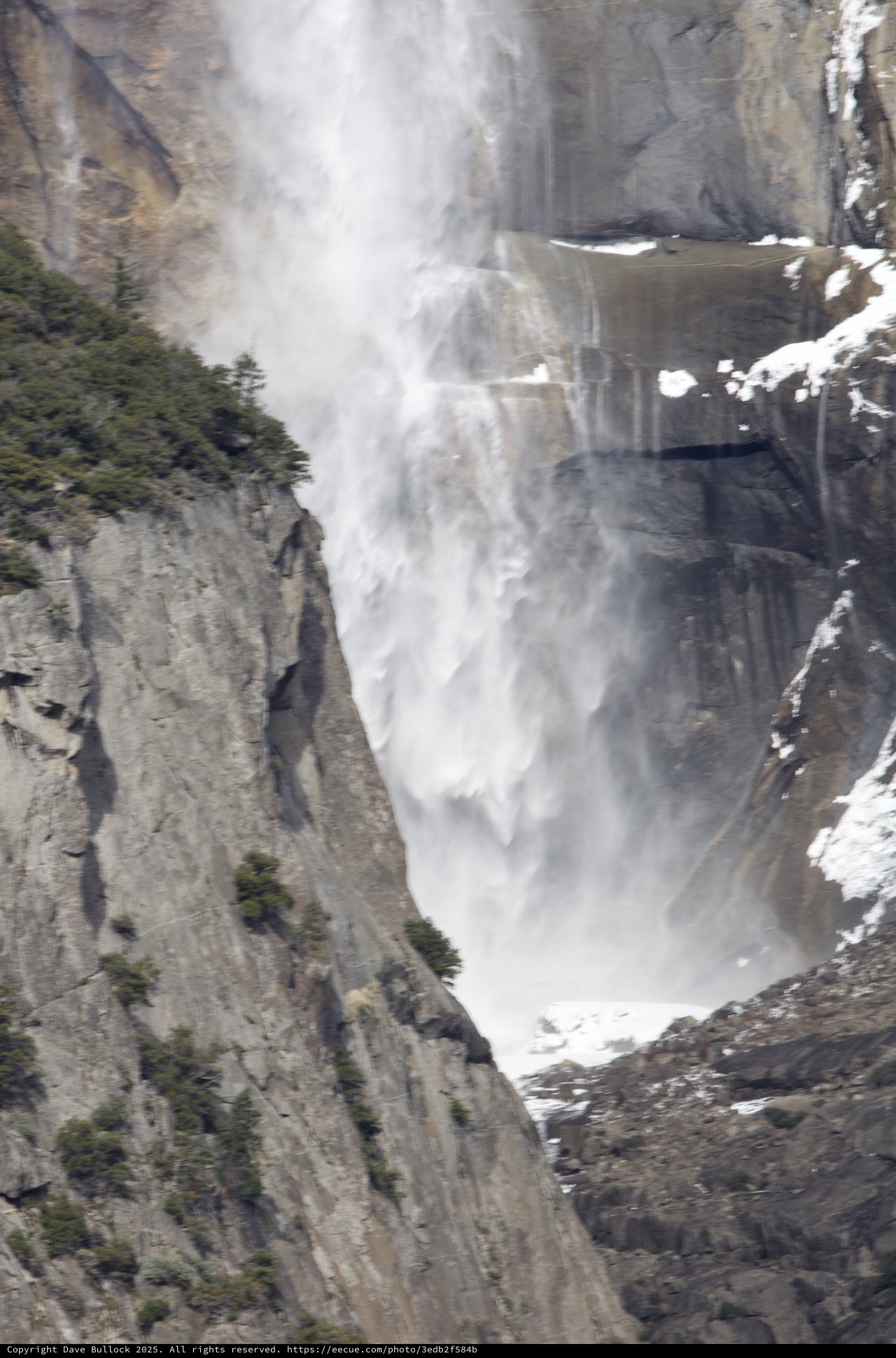 Powerful Waterfall Cascading Down Yosemite's Granite Cliffs