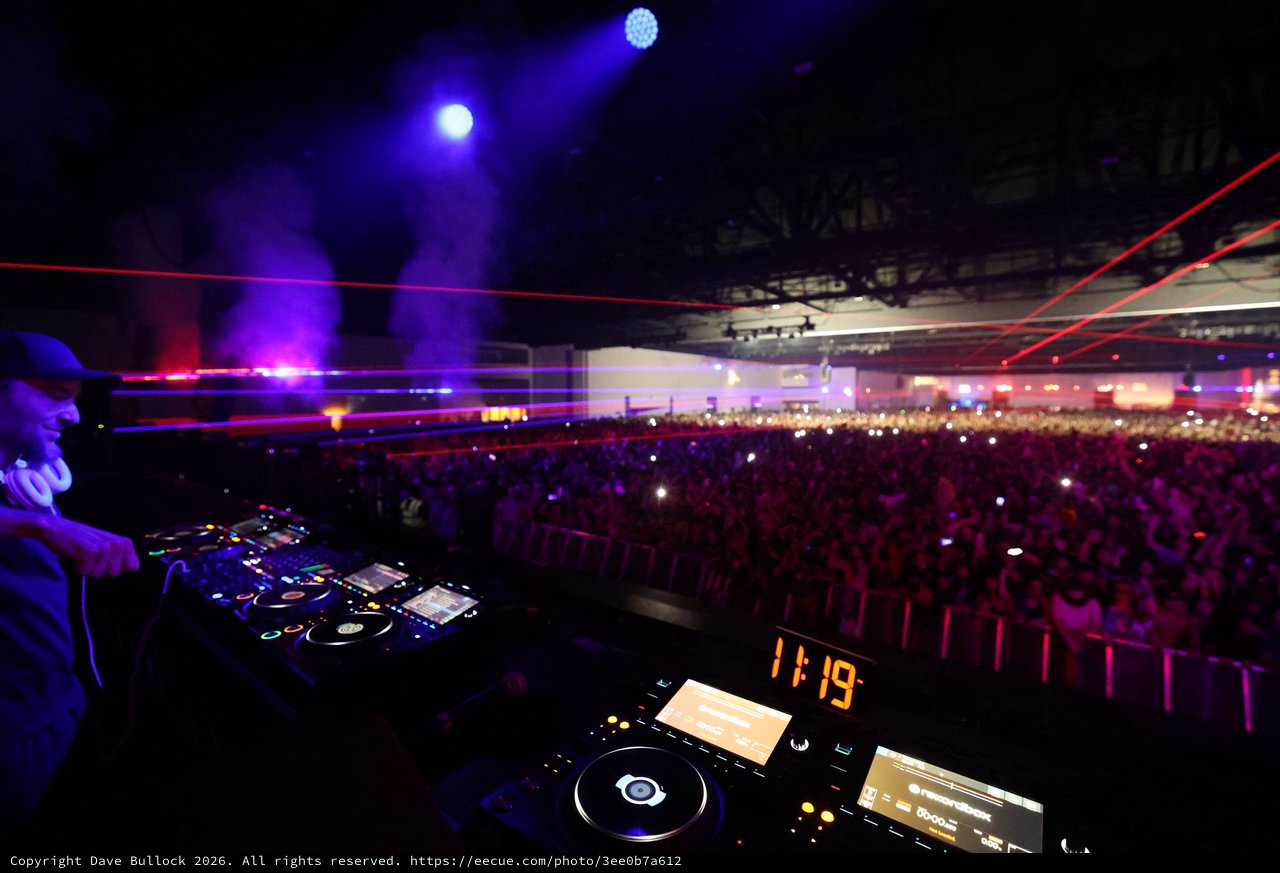 DJ Overlooking Massive Crowd at Wobbleland 2026