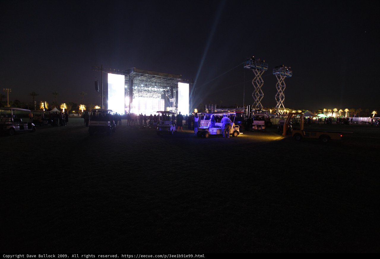 Lights and People Shining on Coachella Stage
