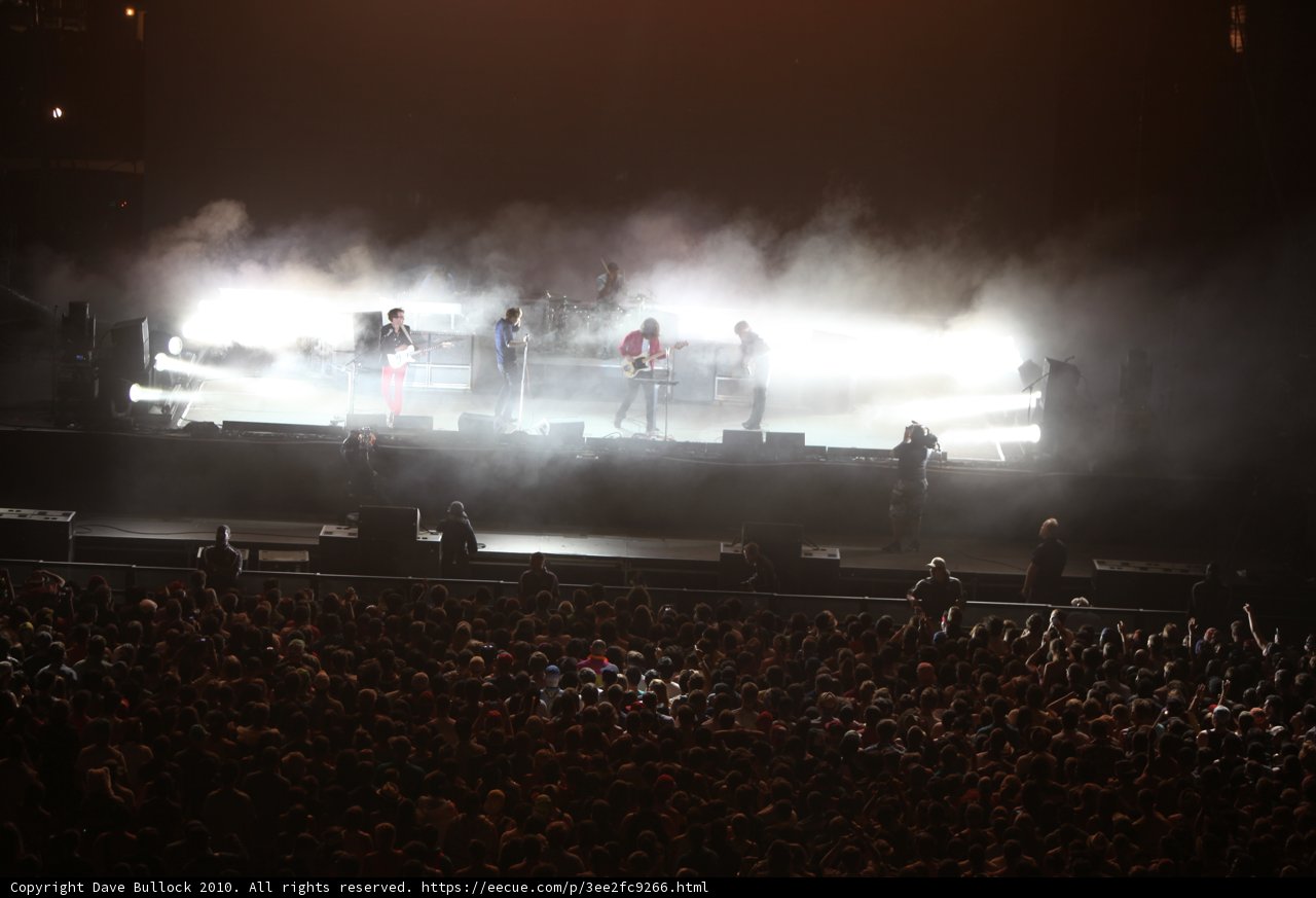 Smoke-Filled Rock Concert Performance