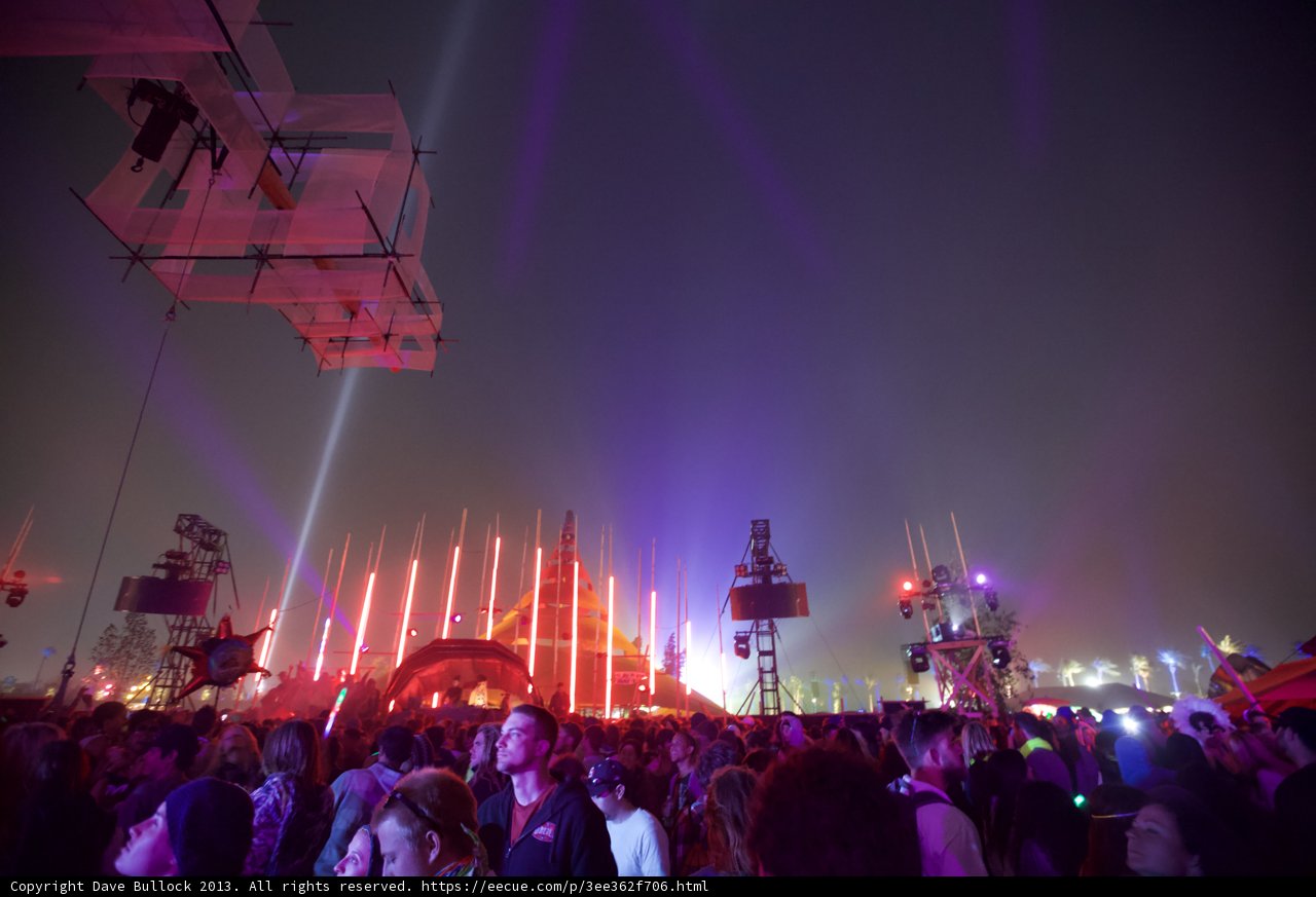 Festival Lights Illuminate the Night Sky