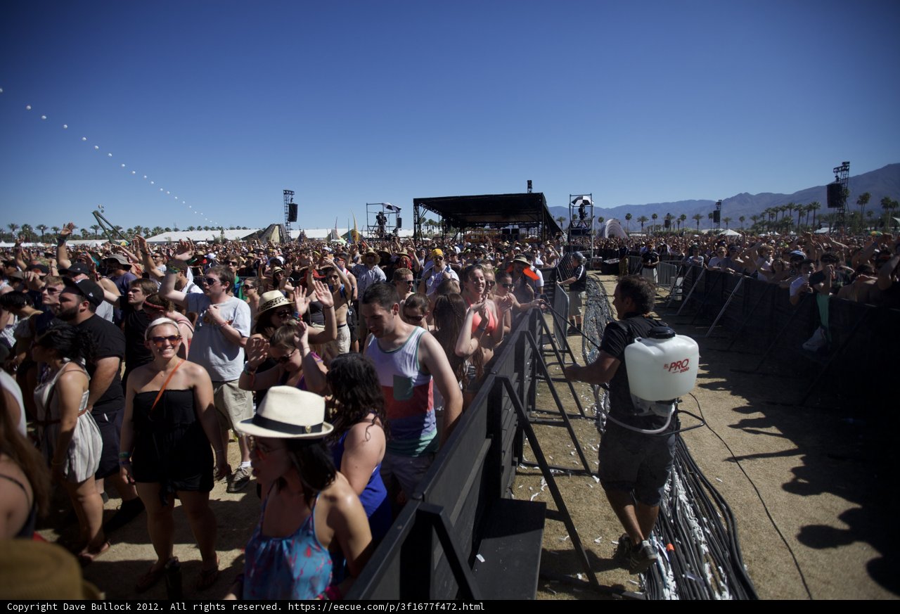 Vibrant Crowd at Coachella Music Festival