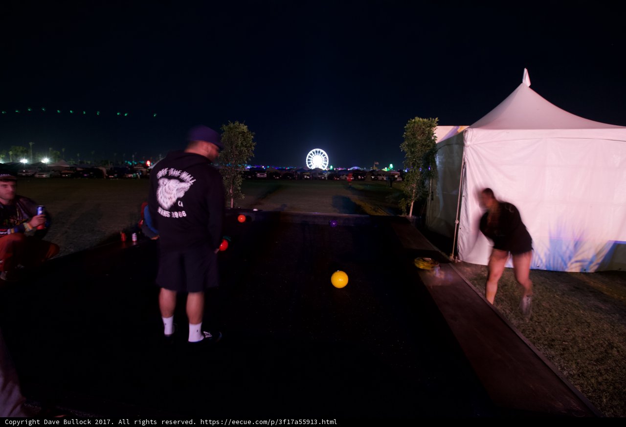 Bocce Ball Under the Night Sky