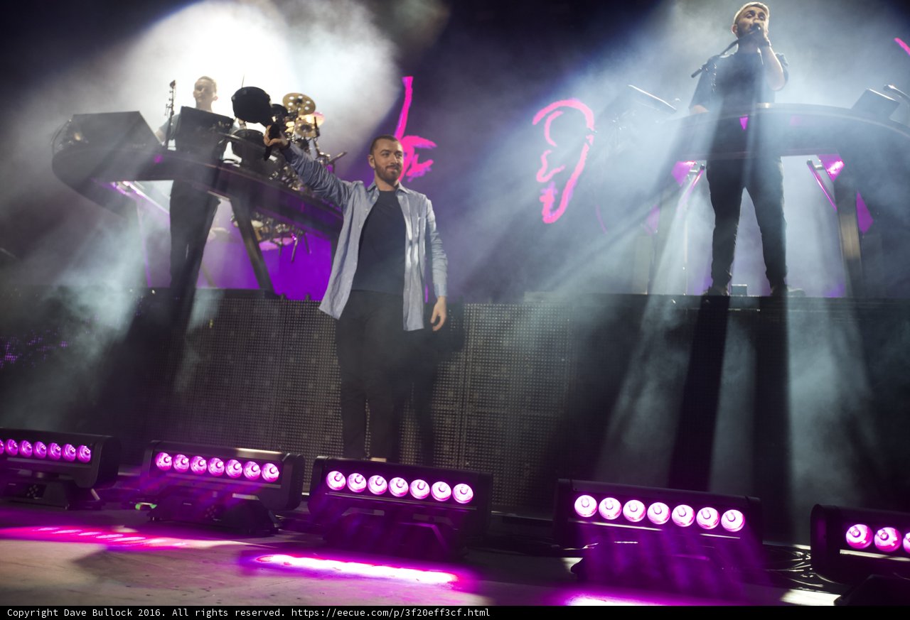 Sam Smith and his band take the stage at Coachella