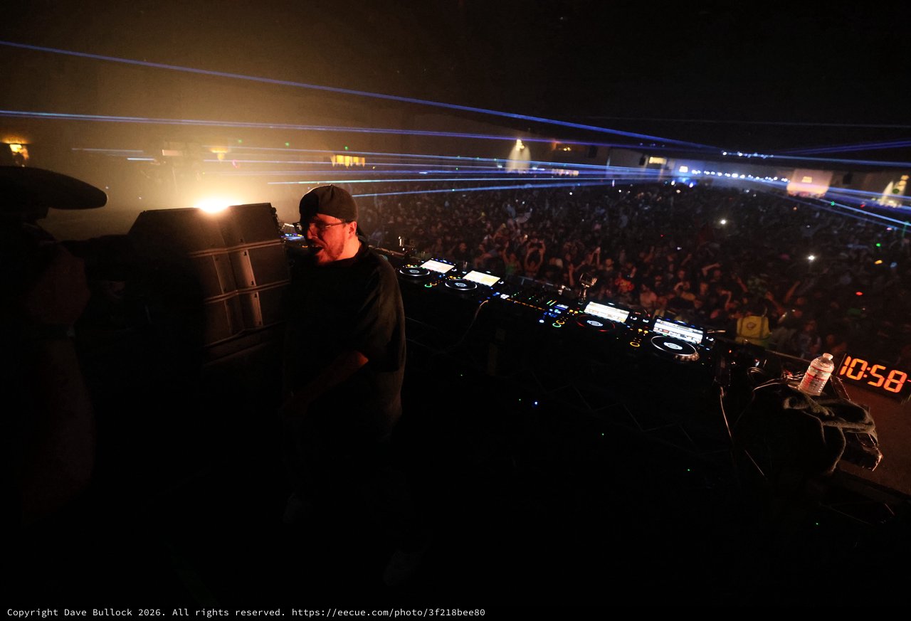 DJ Commanding Massive Crowd at Wobbleland Festival