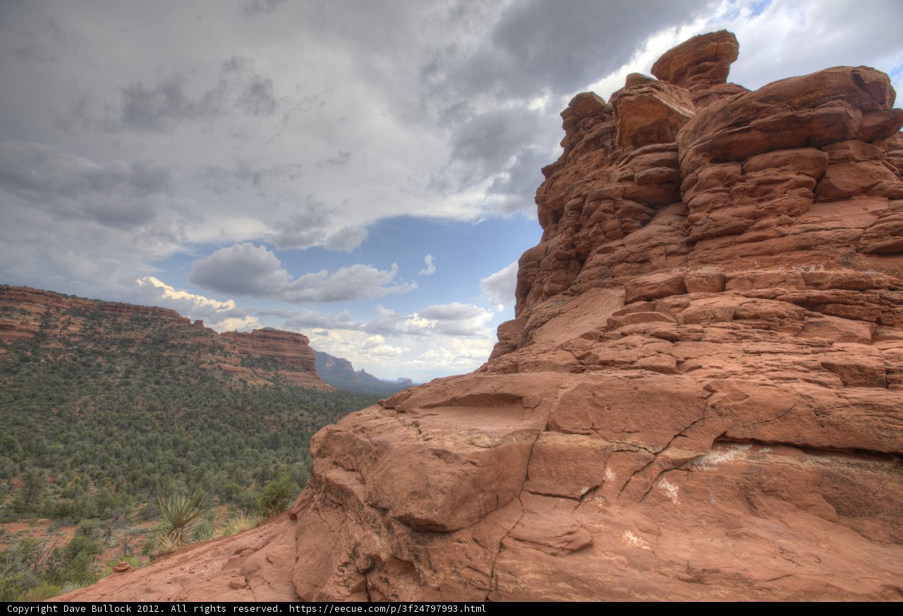 Mountain Top View of Red Rocks