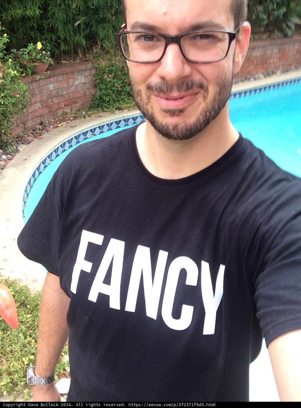 Foliage-framed Pool Selfie