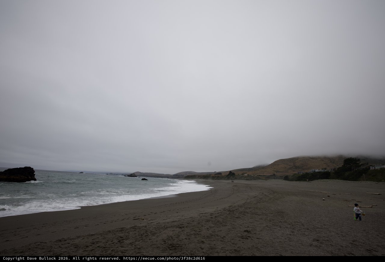 Overcast Summer Day at a Northern California Beach