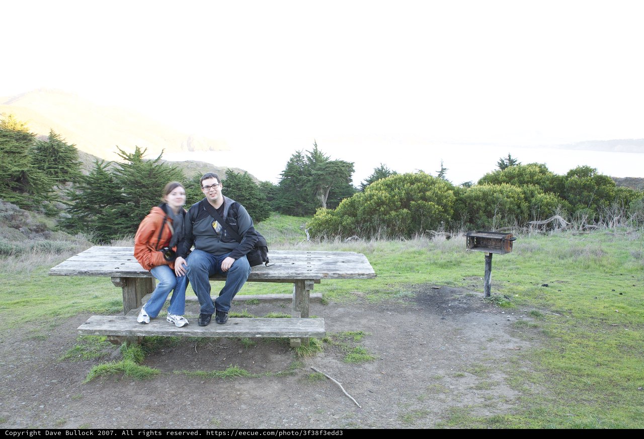 Couple Resting at Point Bonita Coastal Picnic Area