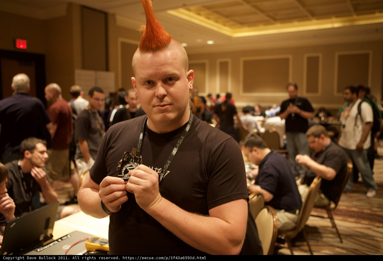Mohawked Man in the Defcon Crowd