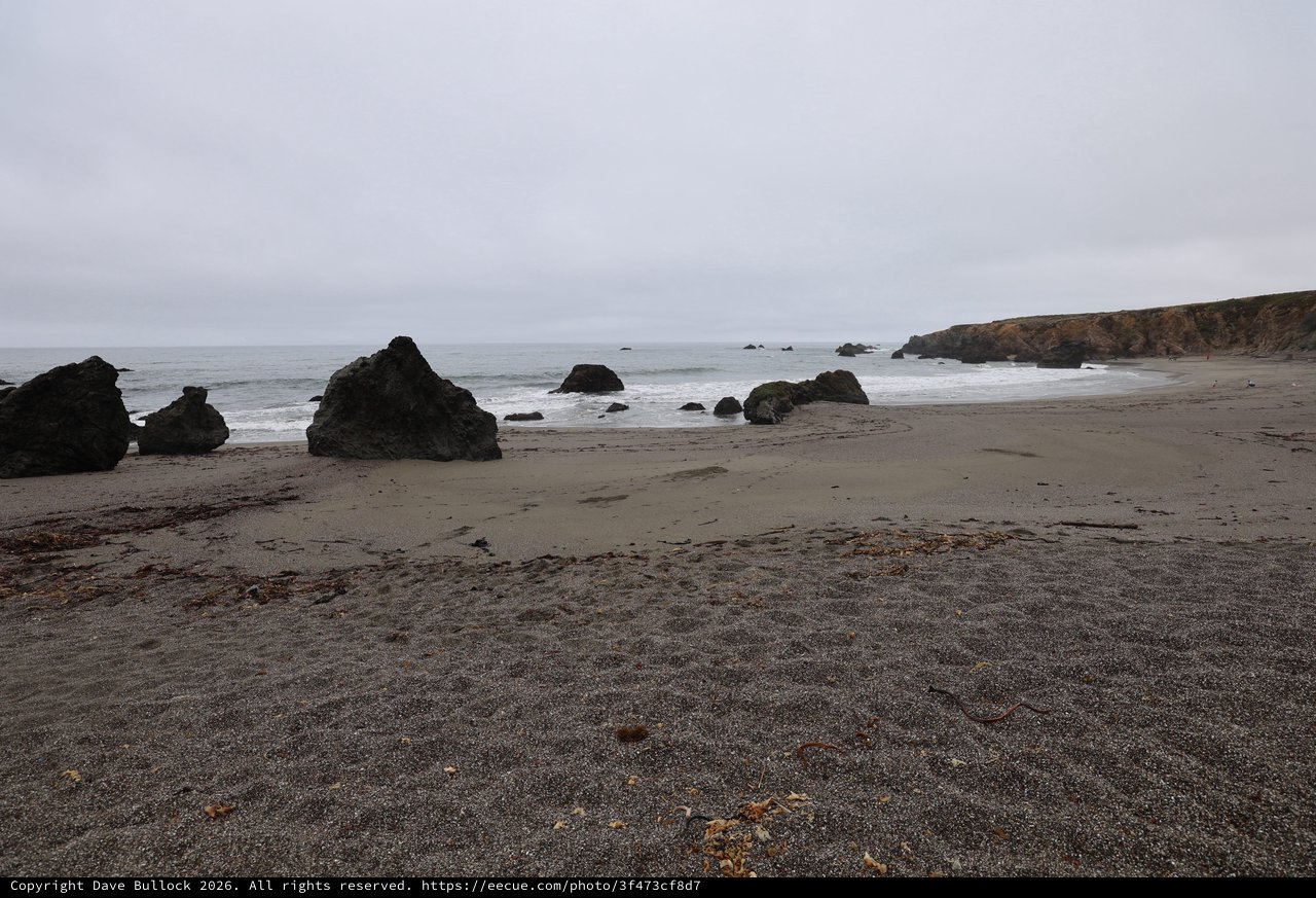 Moody Coastal Rocks at Schoolhouse Beach Low Tide