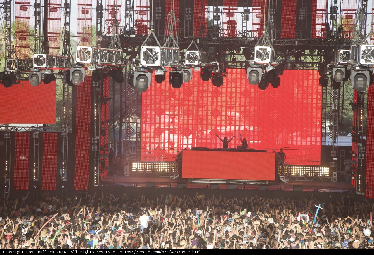 Red Lights and a Sea of People