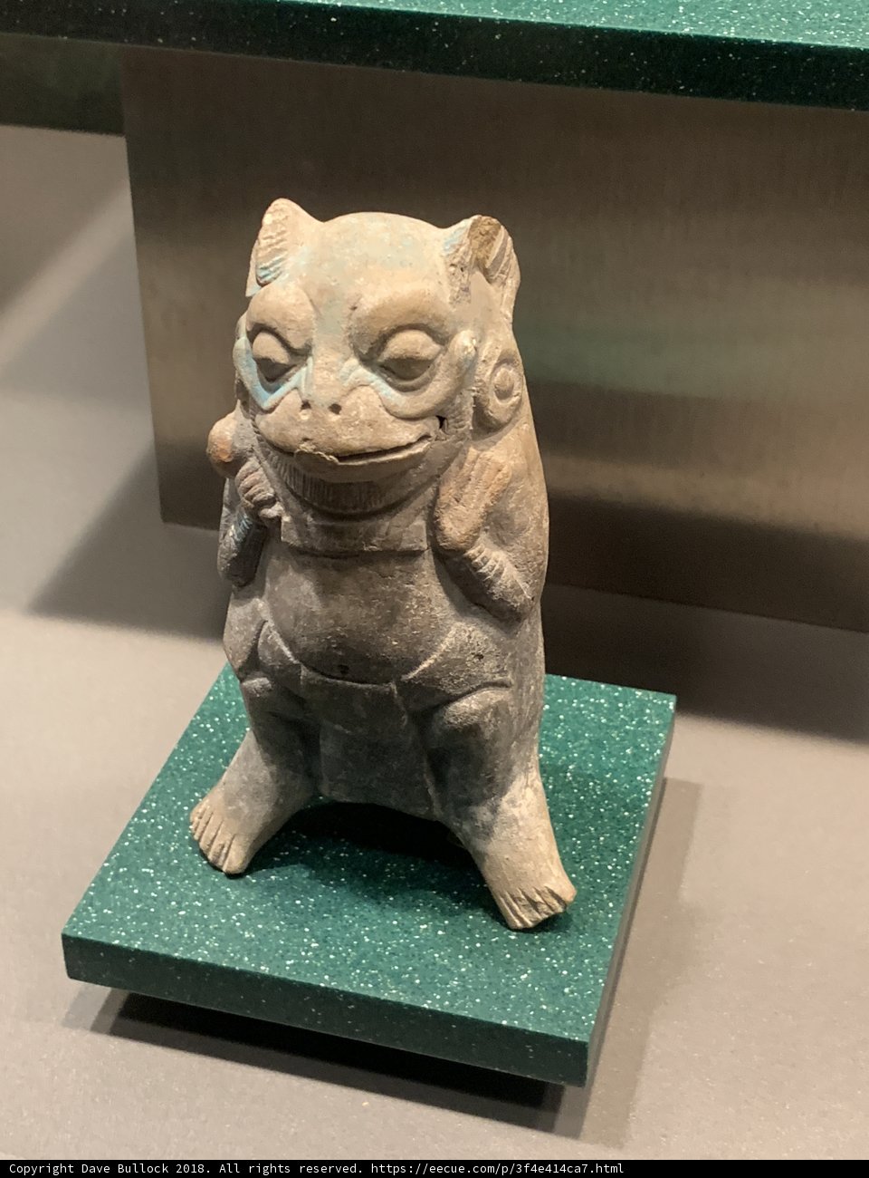 Frog Figurine on Green Stand