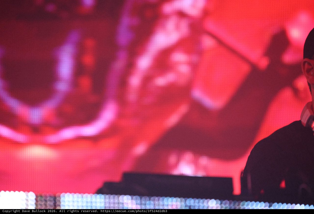 DJ Performs Under Red Lights at Wobbleland 2026