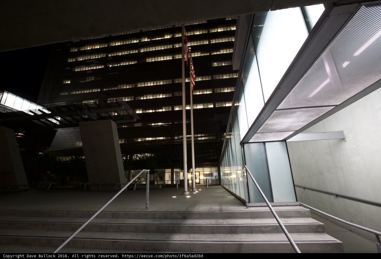Nighttime at the LA Housing Building